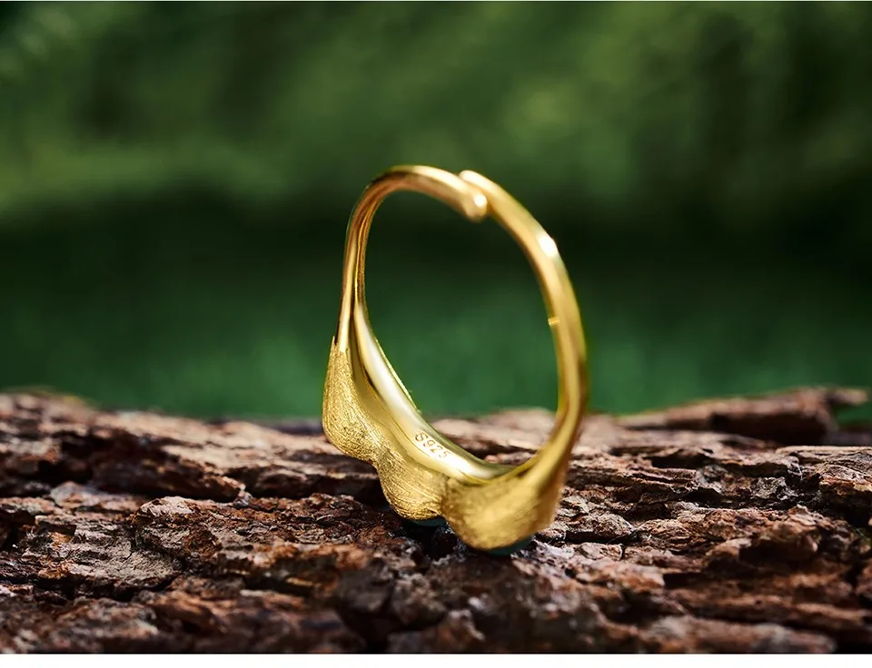 Женское кольцо с натуральными камнями Lotus Fun, кольцо в форме горохового стручка, ювелирное изделие ручного изготовления из серебра 925 пробы