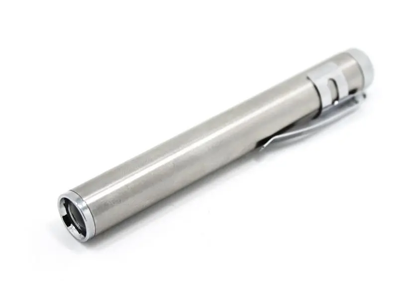 

Torch Stainless Steel Flashlight 3w pocket penlight LED Portable
