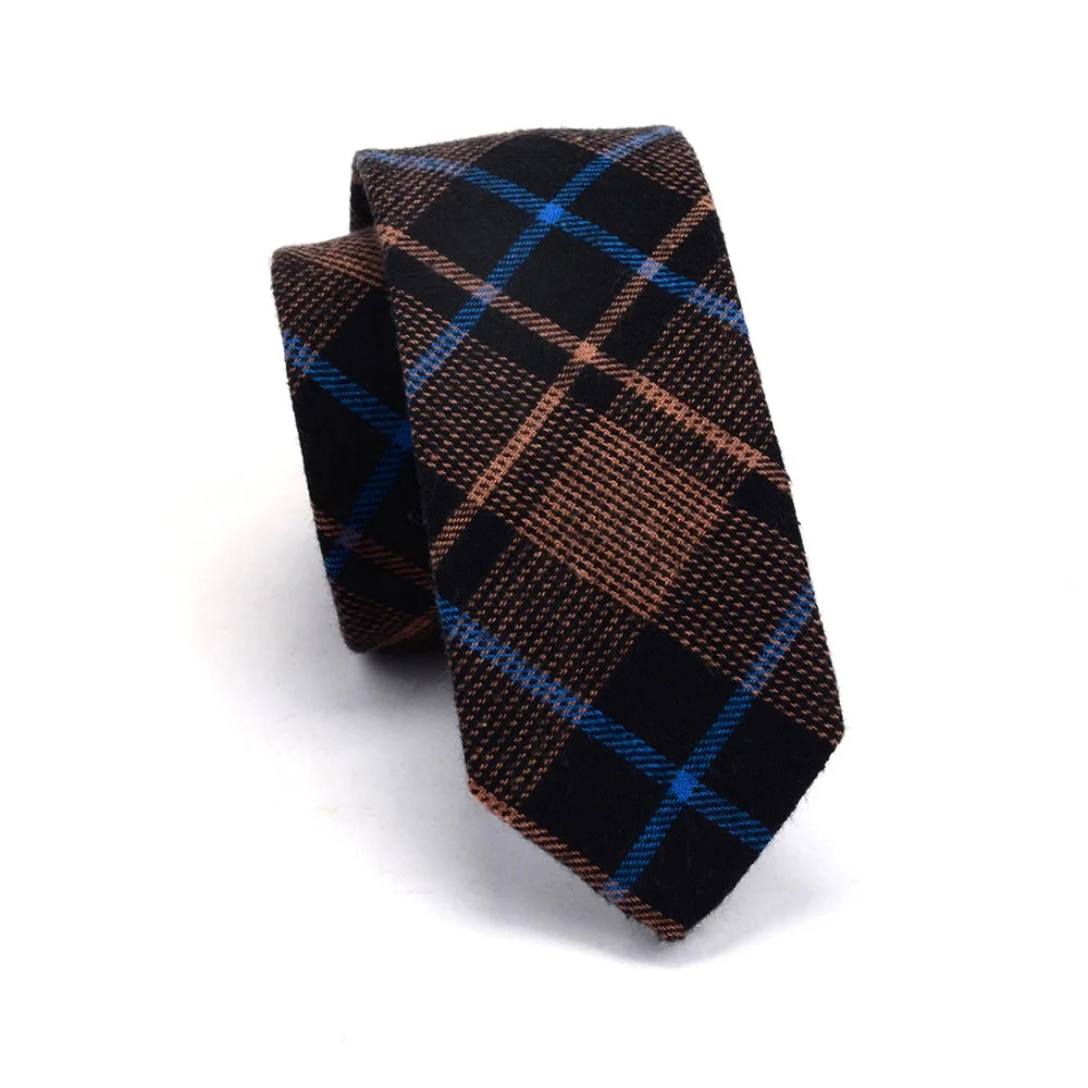 GUSLESON качественный хлопковый Тонкий Галстук Модные 6 см шерстяные кашемировые галстуки для мужчин свадебные галстуки узкие клетчатые вечерние галстуки Gravatas