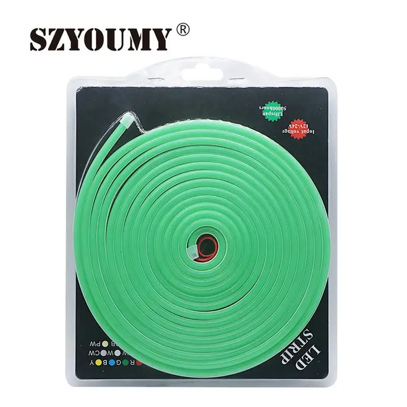 

SZYOUMY 5M/Rol Flex LED Neon Light 120leds/M LED Neon Strip Light Waterproof Neon Sign 2.5CM Cuttable LED Lighting Holiday Party