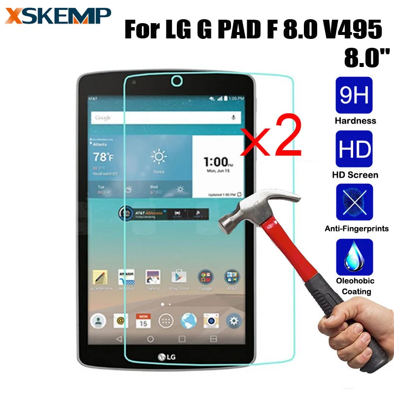 Xskemp 2 шт./лот взрывозащищенные Царапинам защитной Плёнки для LG G Pad F 8.0 v495 Планшеты