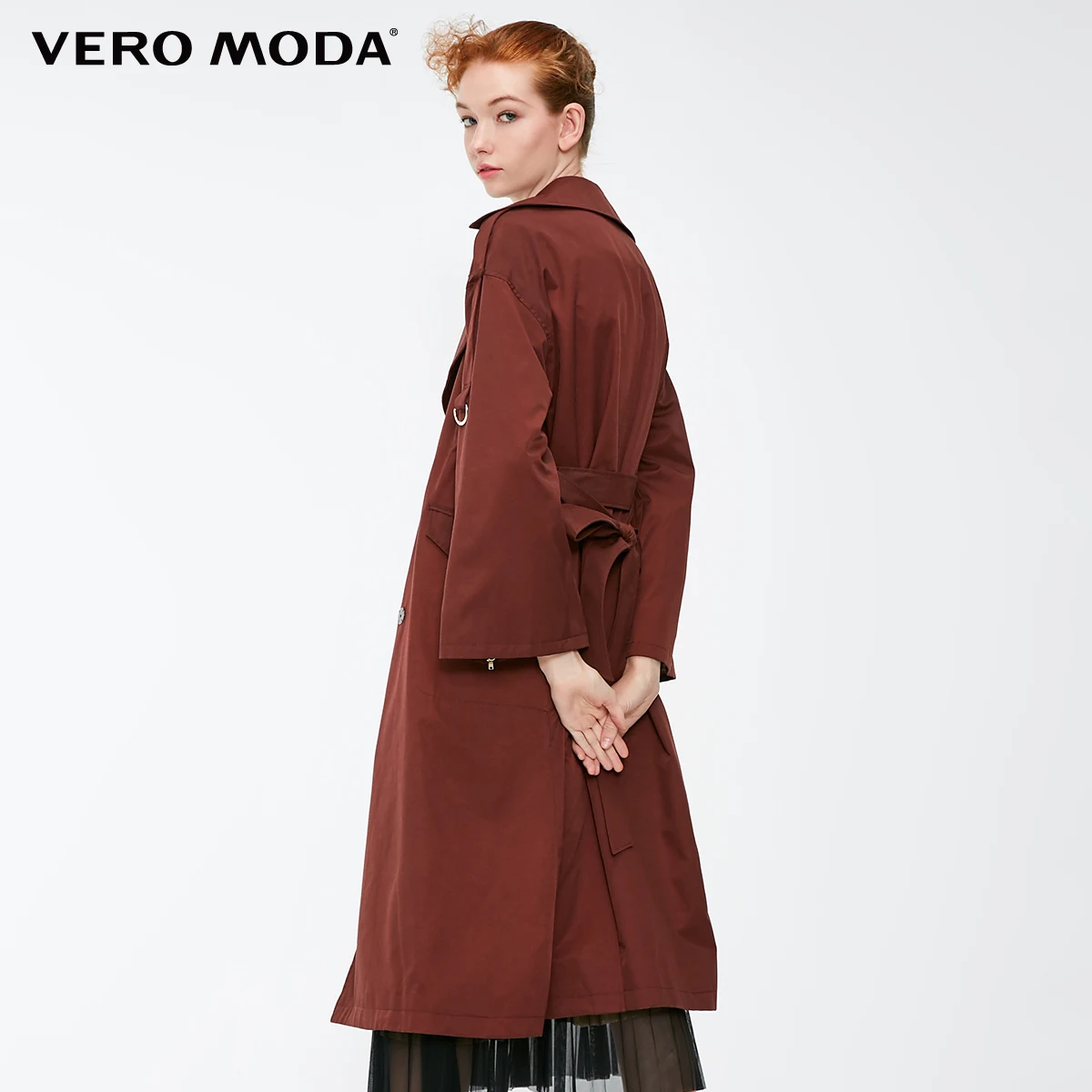 Vero Moda женские Новые молнии манжеты прямой крой Чистый длинный ветровка | 318321528
