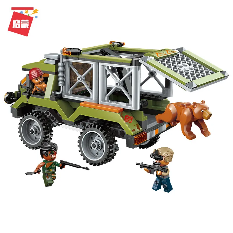 1923 344pcs Giant Bear Escapes Model Kit Blocks Compatible LEGO Bricks Toys for Boys Girls Children Modeling
