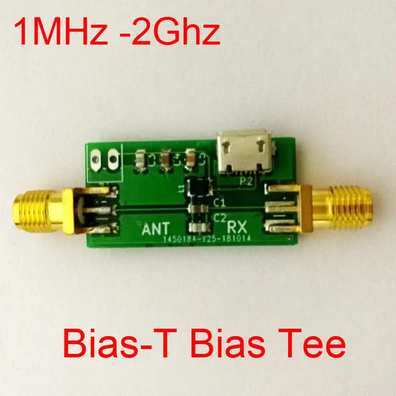

Bias-T RF Biaser Bias Tee 1M -2Ghz DC blocker Coaxial feed Active Antenna Bias SDR GPS FOR Ham Radio AmplifieR DC USB