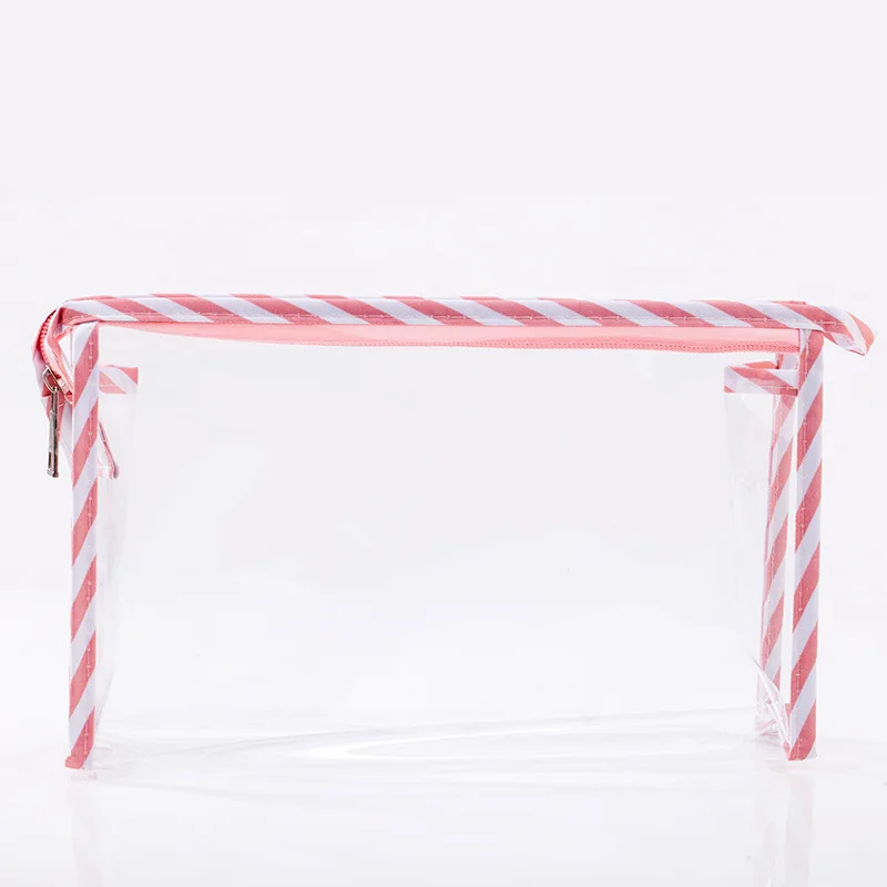 Transparent PVC Flamingo Cosmetic Bag Women Clutch Beauty Makeup Bag Travel Waterproof Toiletry Zipper Mak Up Wash Kit