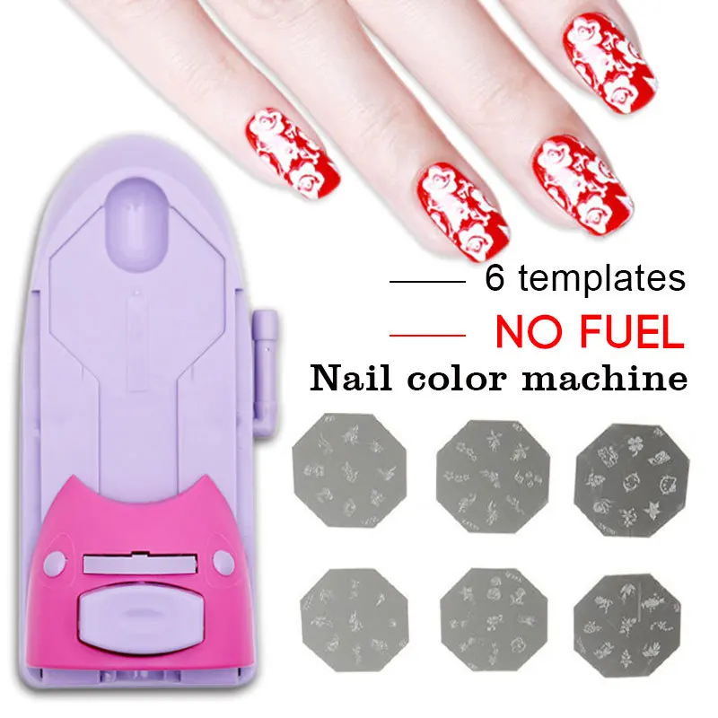 

Nail Painting Machine DIY Nail Printing Machine Oilless Manual Nail Printing Machine for Printing Steel Plate