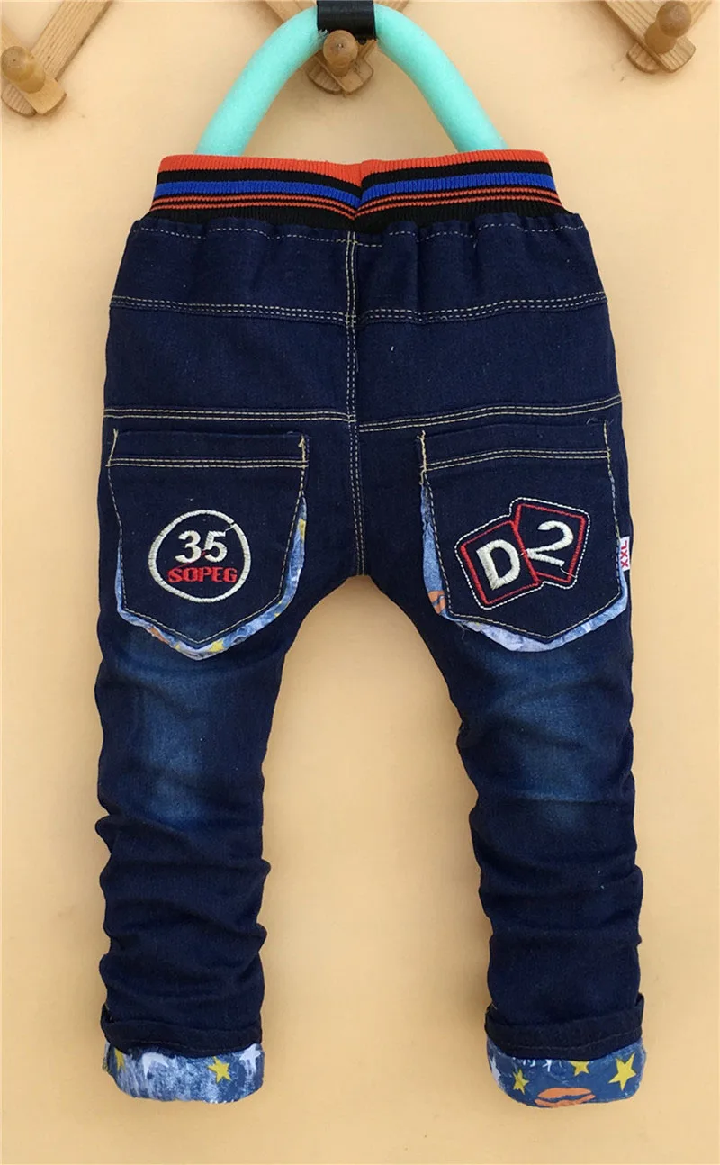 Новинка весенне-осенняя детская одежда джинсы для маленьких мальчиков и девочек детские штаны в мультипликационном стиле розничная для детей от 2 до 5 лет - Цвет: R