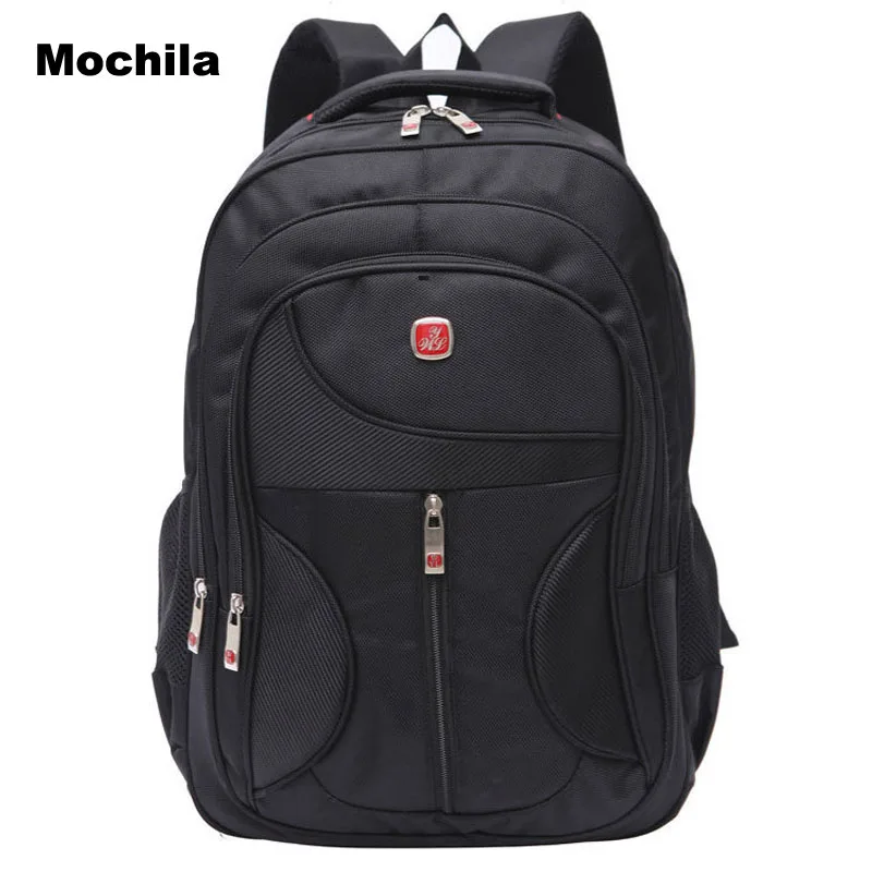 Mochila Men Women Running Black Backpack 15Inch Laptop Rucksack SchooL