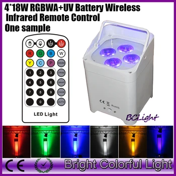 

One sample newest 2016 mini wireless dmx led par light battery powered wireless led uplights with Infrared controller RGBWA+UV