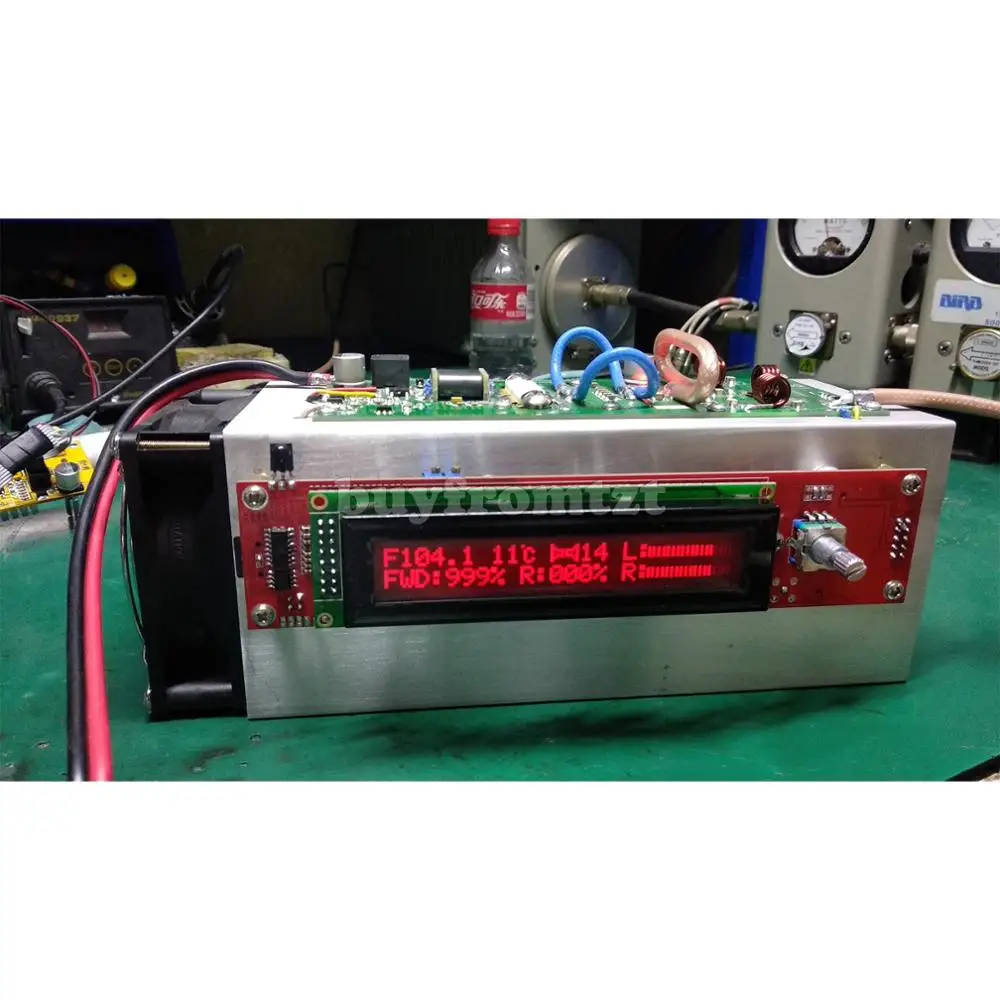 

200W Adjustable 87.5-108MHz FM Stereo Transmitter RF Power Amplifier Radio Station Ham Full Protection design