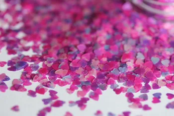 

50 grams - 3mm Heart Glitter Confetti