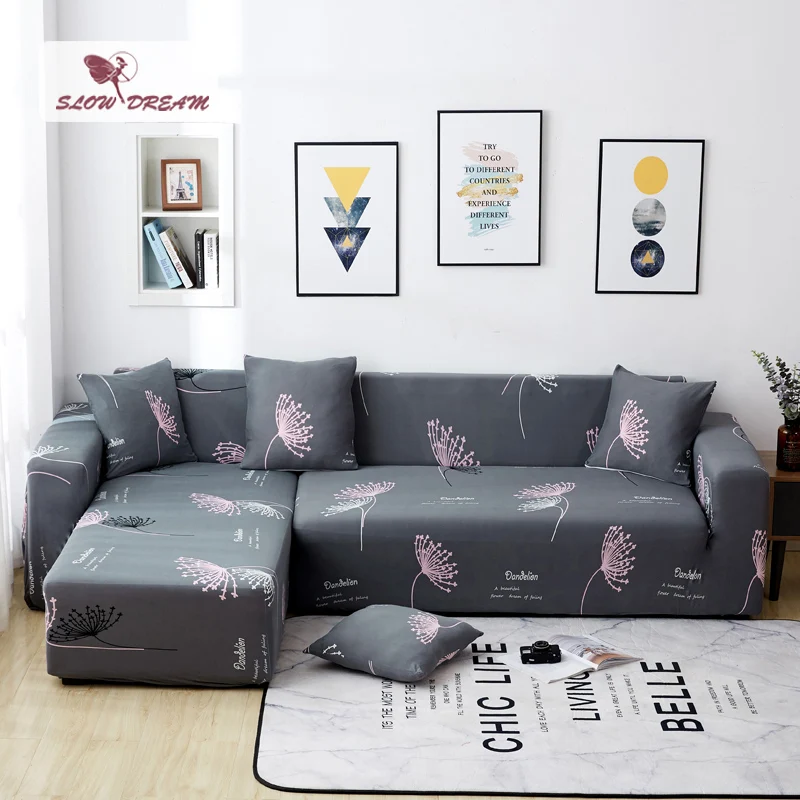 

Slowdream Gray Anti-Dirty Sofa Cover Assemble Sofa Removable Elastic Band Decor Home Couch Cover Stretch Furniture Slipcover