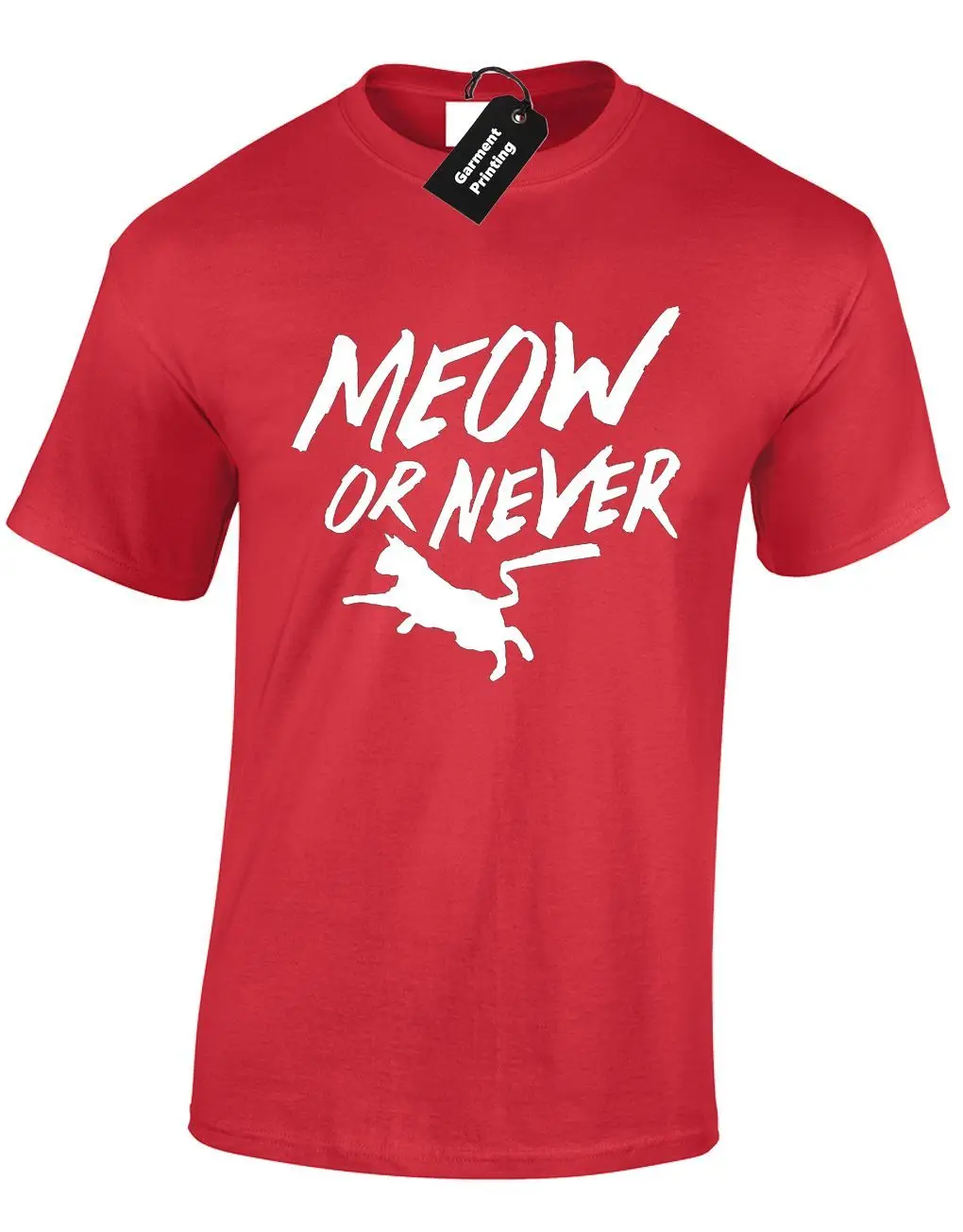 MEOW OR NEVER MENS T SHIRT FUNNY CUTE QUALITY CAT LOVER DESIGN TUMBLR INSTAGRAM Comfortable t shirt free shipping cheap tee | Мужская