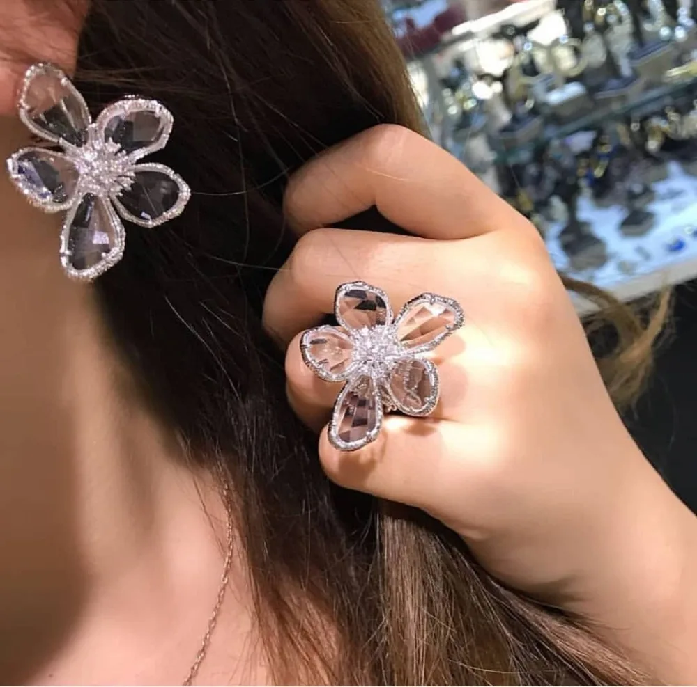 Серьги В Форме Цветка Купить