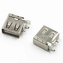 10 шт. usb type-A Female PCB Mount Socket Разъем высокое качество вертикальный Usb A Female Socket Jack разъем 90 градусов