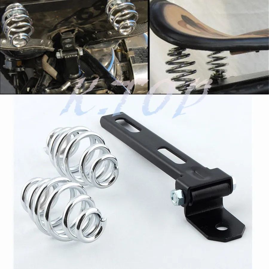 Motorcycle Solo Seat 3/" Springs Bracket Mounting Kit For Harley Chopper Bobber#
