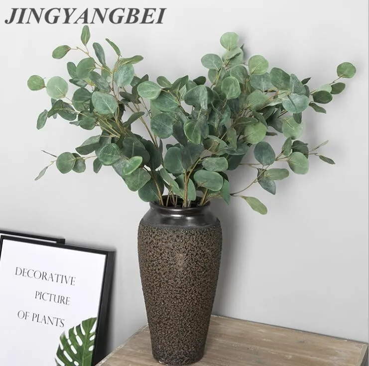 

round eucalyptus leaves Artificial plant home decorative fake flower Indoor potted