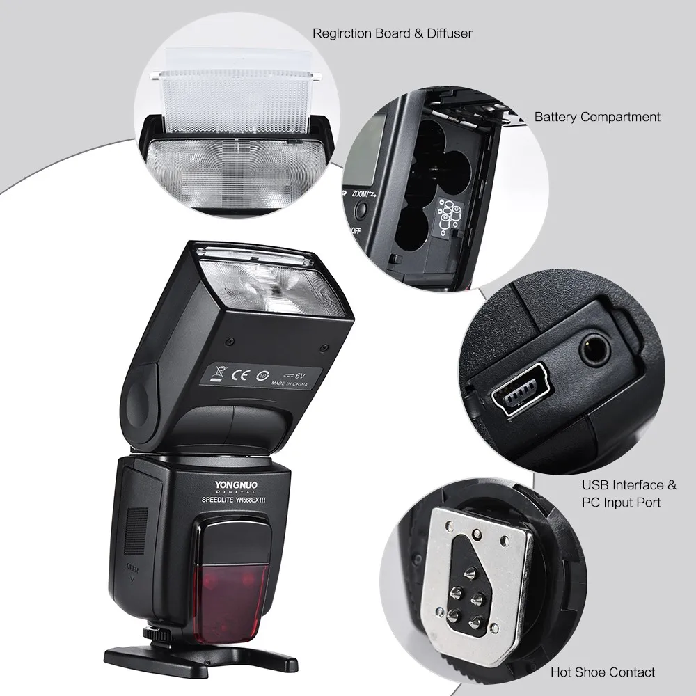 Вспышка YONGNUO YN568EX III TTL для фотосъемки высокоскоростная Беспроводная вспышка с