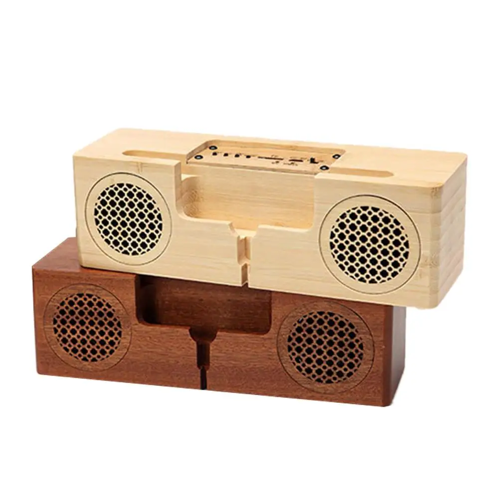 

portable retro Bluetooth speaker wooden speaker mini wireless Bluetooth audio Mobile phone stand speakers Desk bookshelf speaker