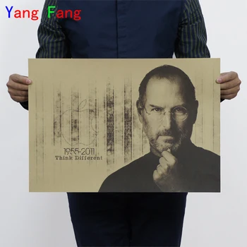 

51*35cm Steve Paul Jobs old photo vintage poster Art Home Decor cafe bar garage Pub wallpaper painting retro Posters kids room
