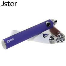 50 шт./лот JSTAR EVOD Батарея 650 мА/ч, 900 мА/ч, 1100 mah EVOD Батарея для MT3 CE4 CE5 CE6 bdc электронная сигарета E cig комплект