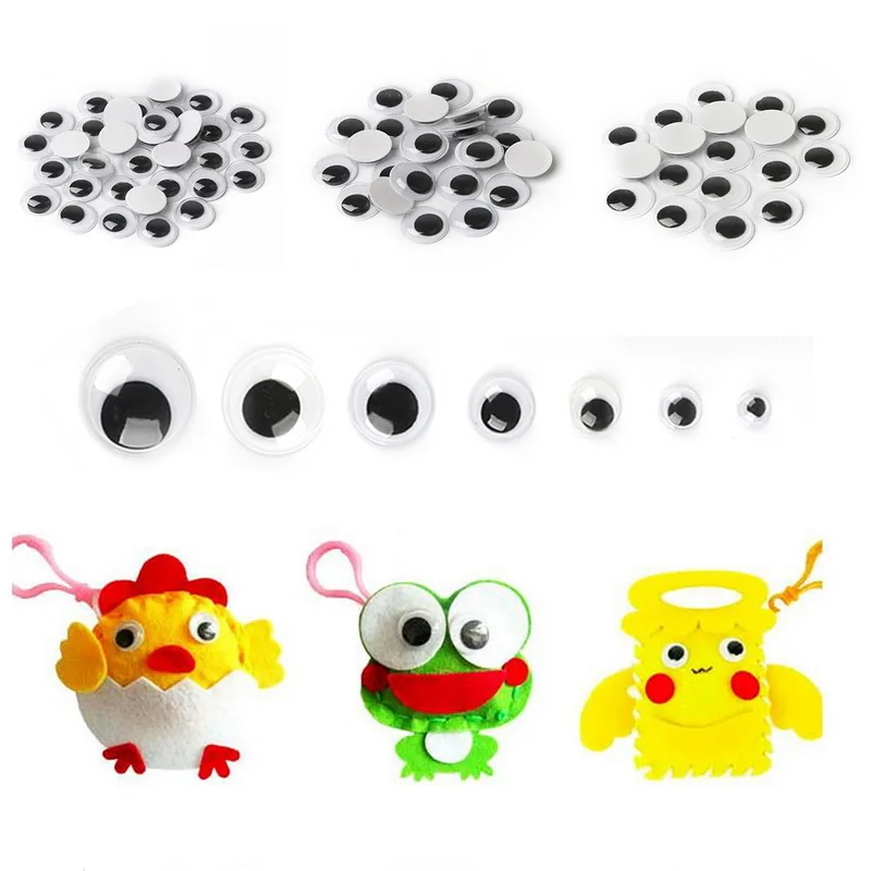 Useful SelfAdhesive Plastic Toy Eyes Set for DIY Craft Diamond Art