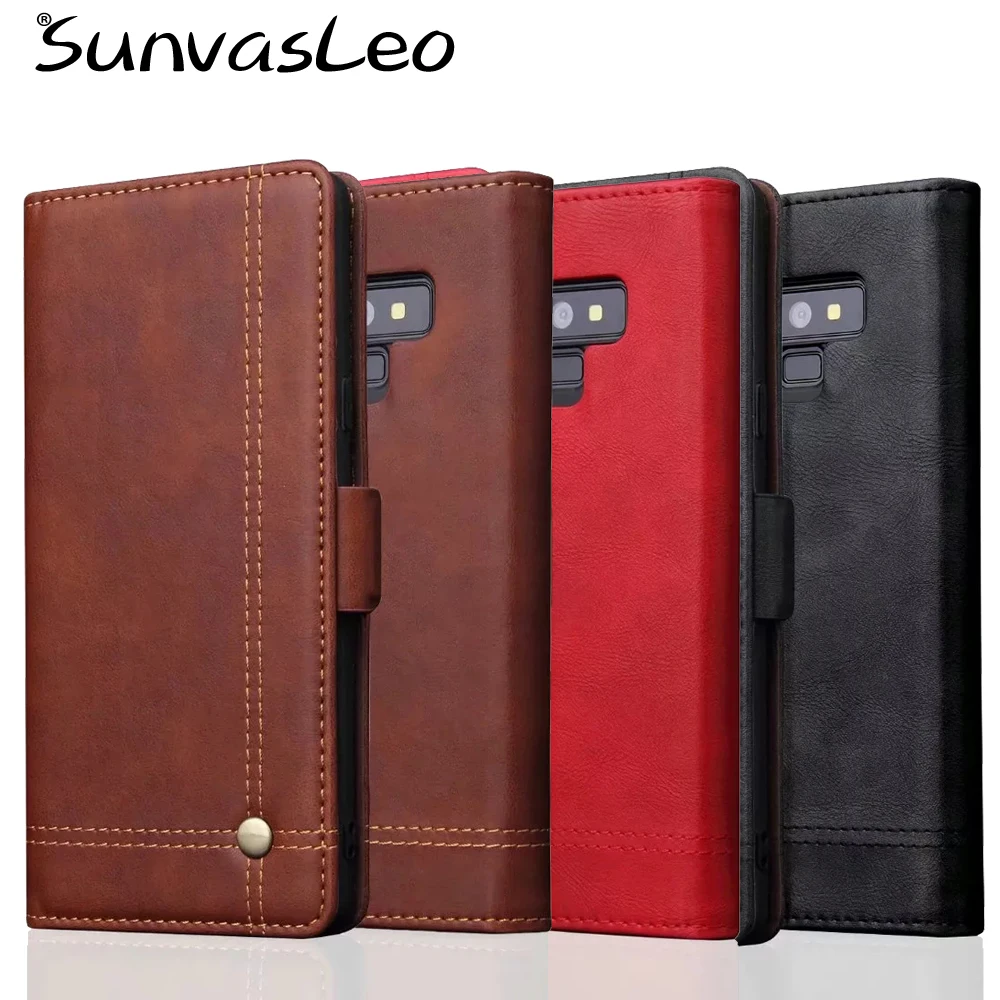 

For Samsung Galaxy Note 9 Luxury Wallet Flip Leather Case Cell Phone Full Cover Shell Purse Pouch with Card Slots Stander Holder