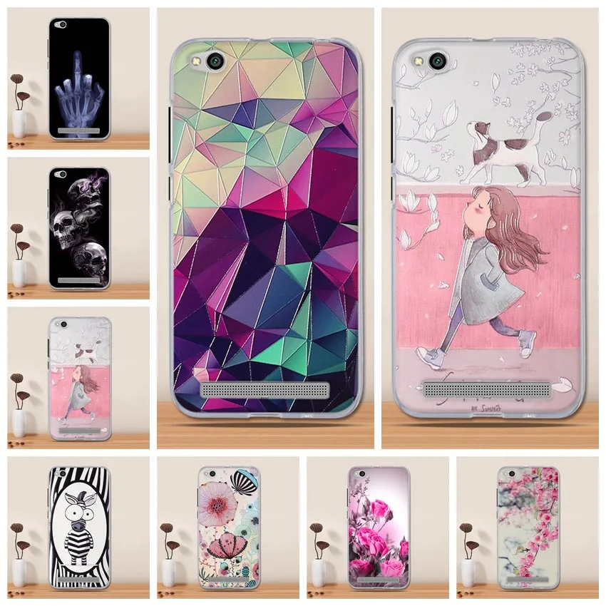 

Soft TPU Case For Xiaomi Redmi 5A Case Silicon Cartoon Back Cover for Xiaomi Redmi 5A Cover Phone Capa for Redmi 5A Coque Fundas
