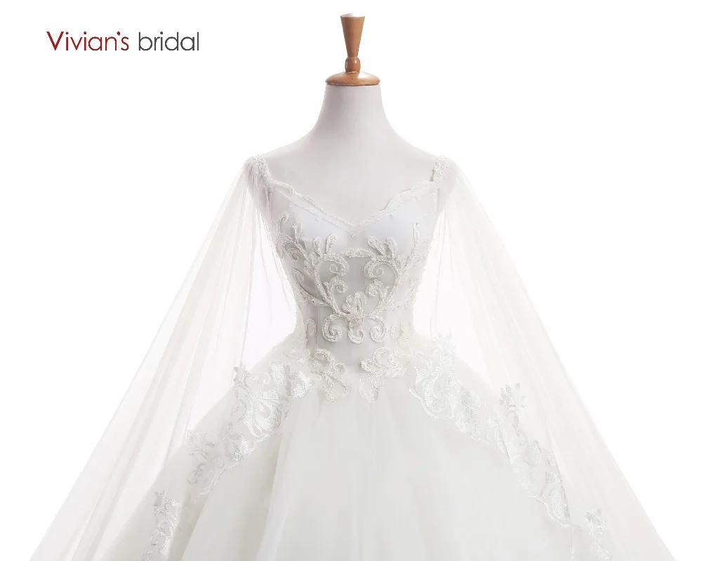 Vivian's Bridal бисерные Свадебные платья на тонких бретельках с v образным вырезом