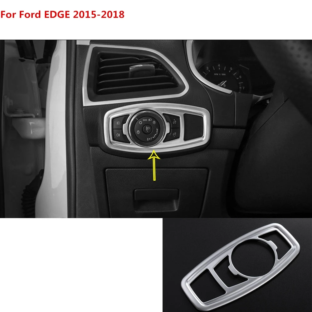 Us 10 85 32 Off For Ford Edge 2015 2016 2017 2018 Car Detector Styling Cover Front Fog Light Switch Inner Trim Frame Lamp Panel 1pcs In Interior