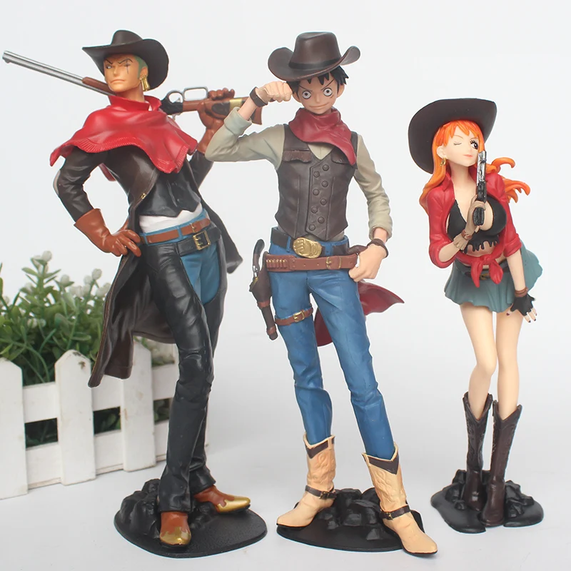 Аниме one piece Обезьяна D Luffy Статуэтка из ПВХ луффи нами Zoro TCWJ ковбойский стиль Ver.