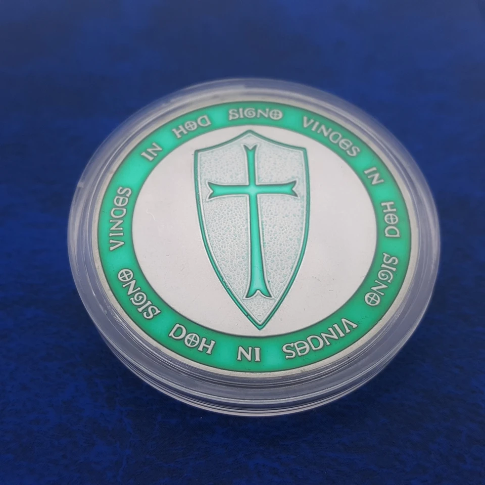 Arrow Warrior Collection Welsch England Badge Coins Money Knights Templar France Green Silvery Coins Cross Cent Horse Shield Non Currency Coins Aliexpress