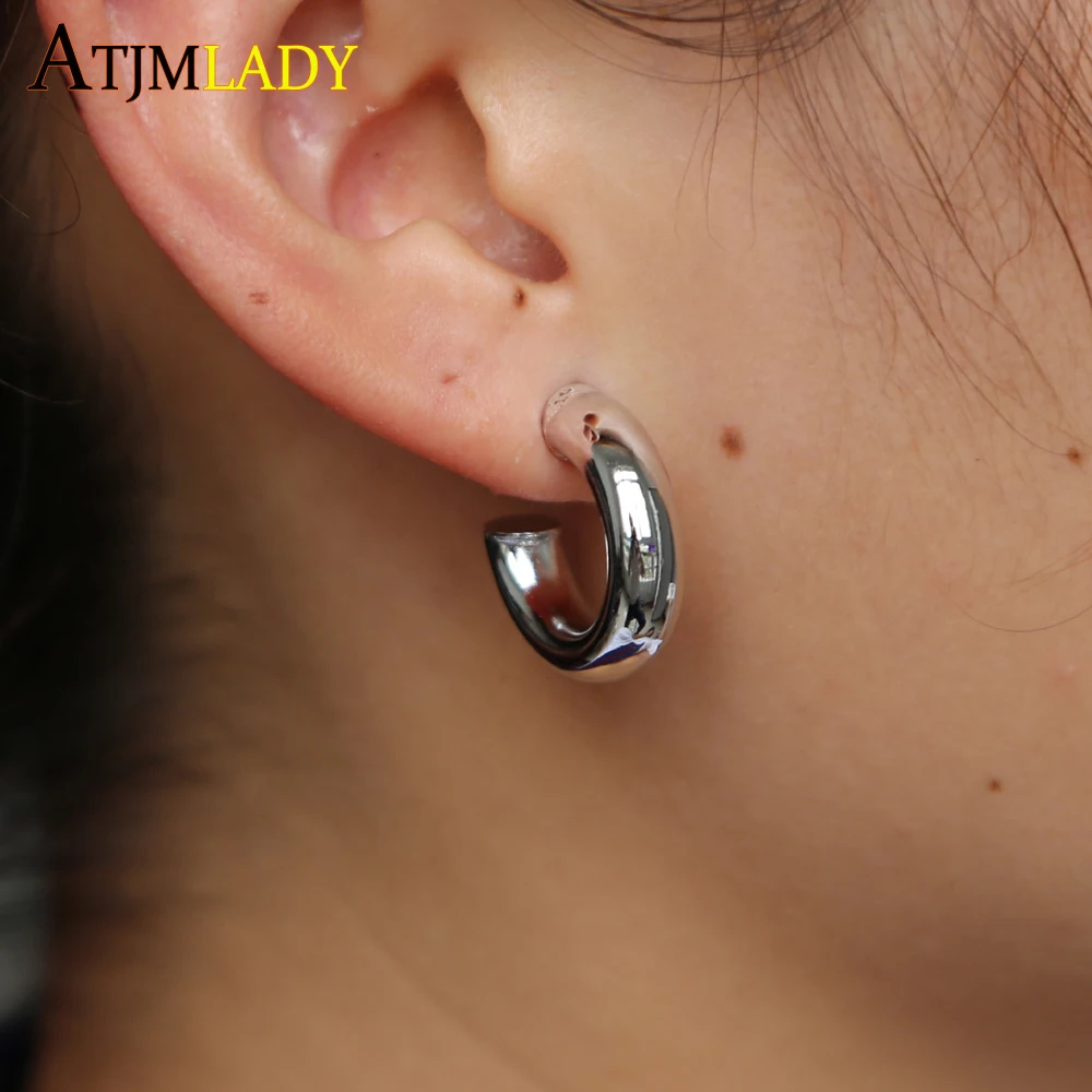 Новая высококачественная нежная Золотая Сережка-гвоздик, цвет полированный, Простые Модные ювелирные изделия, Круглый кусок, блестящие женские