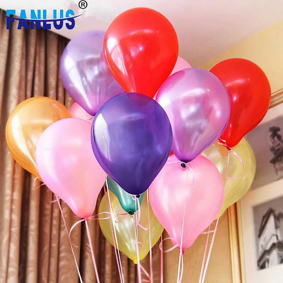 

100 pcs/lot 10inch tail balloons multicolor wedding birthday party supplies marriage room decoration link balloon 1.2g