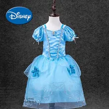 Disney Princess Children's Garment Girl Full Dress Evening Dress Show Clothing Cinderella Ekusute Princess Dress disney princess игровой набор с мини куклами petite princess cinderella and prince charming