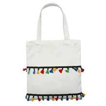 Новые расцветки кисточкой холщовый мешок женские студенческие сумка моды одного плеча сумки портативный дамы сумка