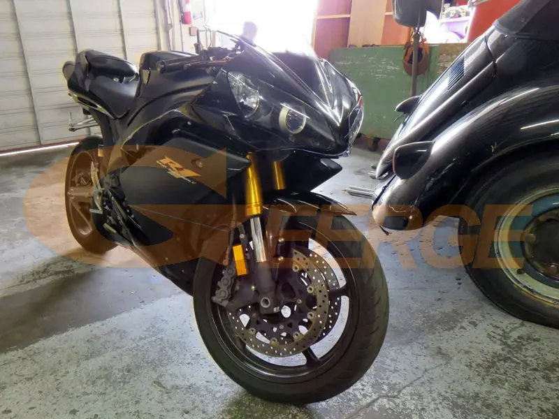 Для Yamaha YZF-R 2007 2008 отличное качество ангельские глазки ультра яркая фара освещение CCFL ангельские глазки комплект Halo Кольцо