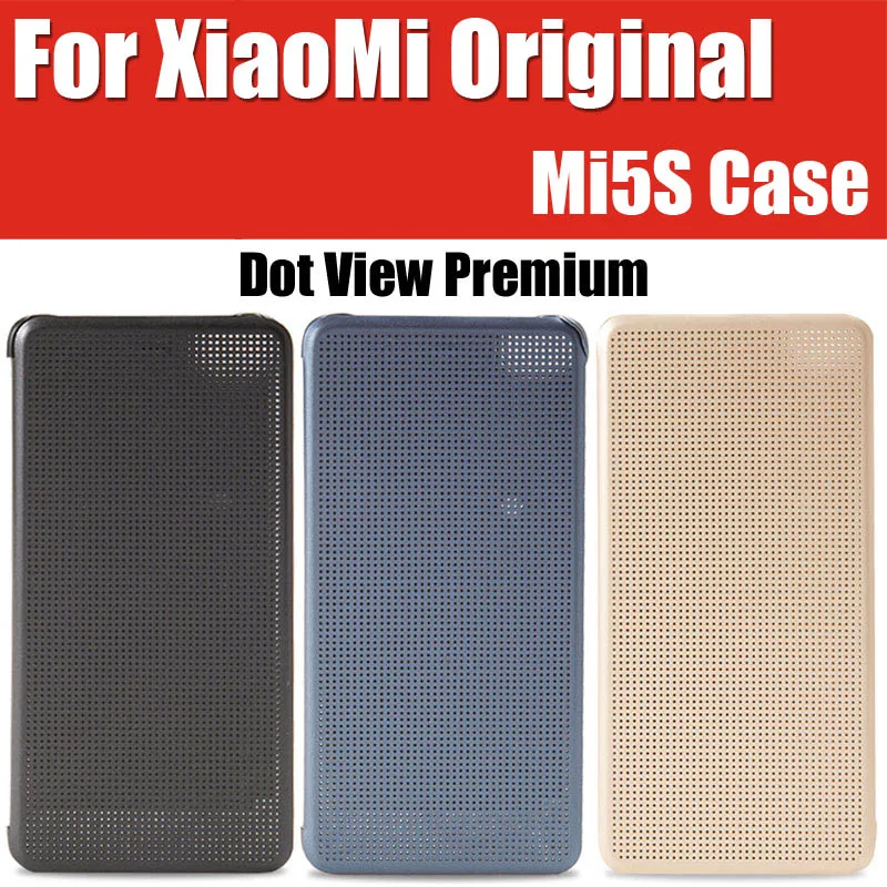 Snapdragon 821 for xiaomi mi5s case original brand Smart Dot View Premium leather flip covers for