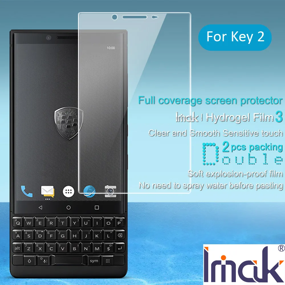 

imak Hydrogel Film 3 III For BlackBerry Key2 Key 2 Screen Protective Transparent oleophobic