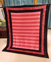 

Victoria microfiber Secret Pink Coral Fleece blanket custom logo photo blanket personalized picture blankets online