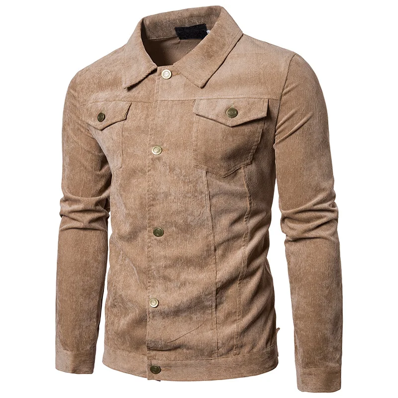 

Mens Chinese Tunic Suit Style Corduroy Jacket | 2017 Winter Brand New Fashion Solid Color Thick Lines Male Warm Jacket Outwear