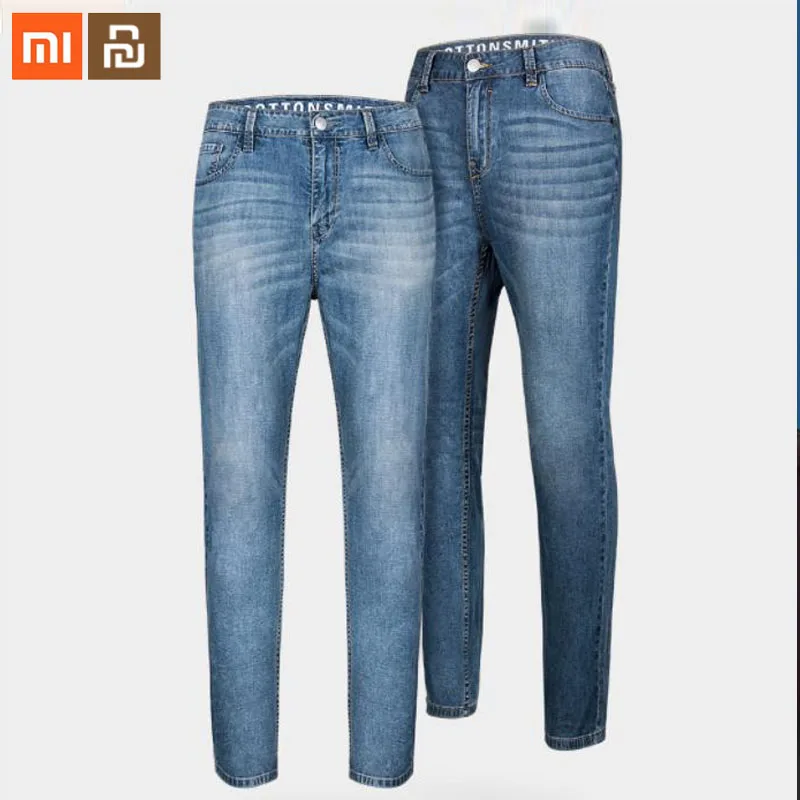  2 colors original xiaomi mijia men's thin jeans slim feet youth fashion light cool spring and summe