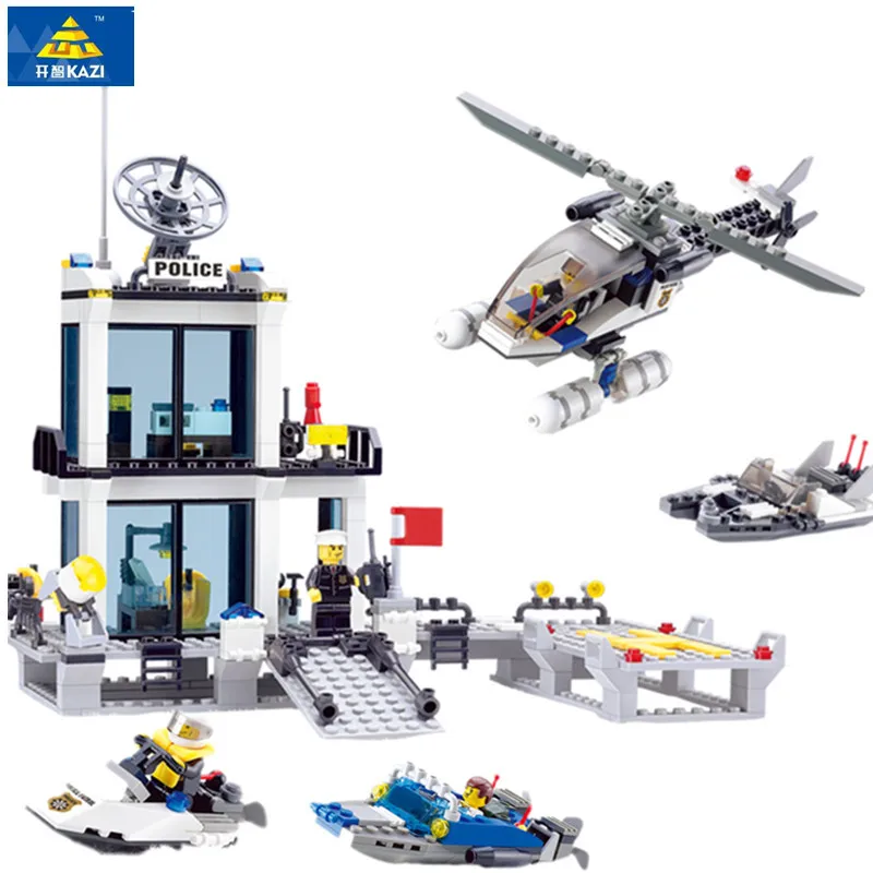 

KAZI 6726 Police Station Series Compatible Legoingly City Building Blocks Bricks Education DIY Toys For Children Christmas Gifts