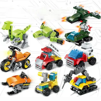

10pcs Building Blocks Transformation Series 3in1 City Machine Team Robot Educational Figure Bricks Toys compatible with legoe
