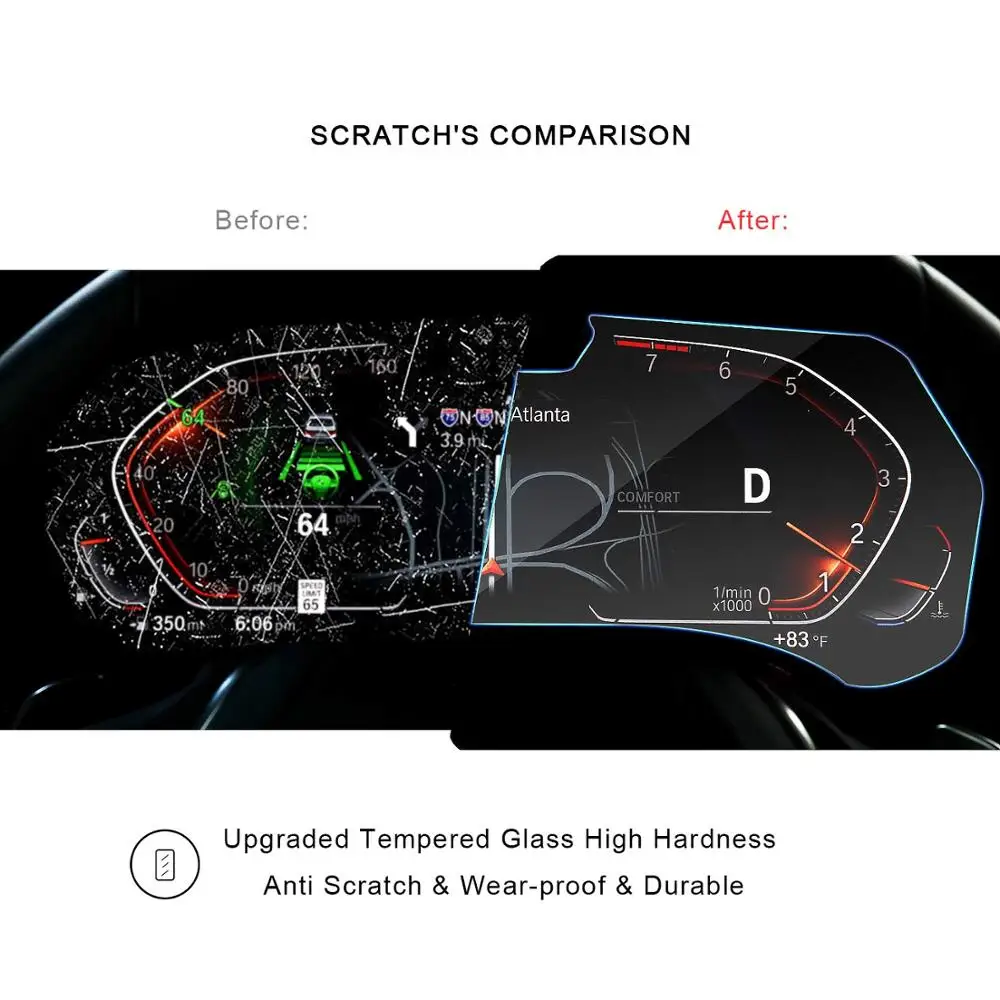 RUIYA Защита экрана для BMW X5 G05 ЖК-дисплей экран приборной панели, 9 H Закаленное стекло протектор защита от ежедневных повреждений