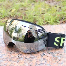 brand Big lens Ski Goggles Men Women Lens UV400 Anti-fog Skiing Eyewear Snow Glasses Adult Skiing Snowboard Goggles polisi men women snowboard snowmobile goggles skiing skate snow glasses polarized replaceable 2 lenses anti fog lens eyewear