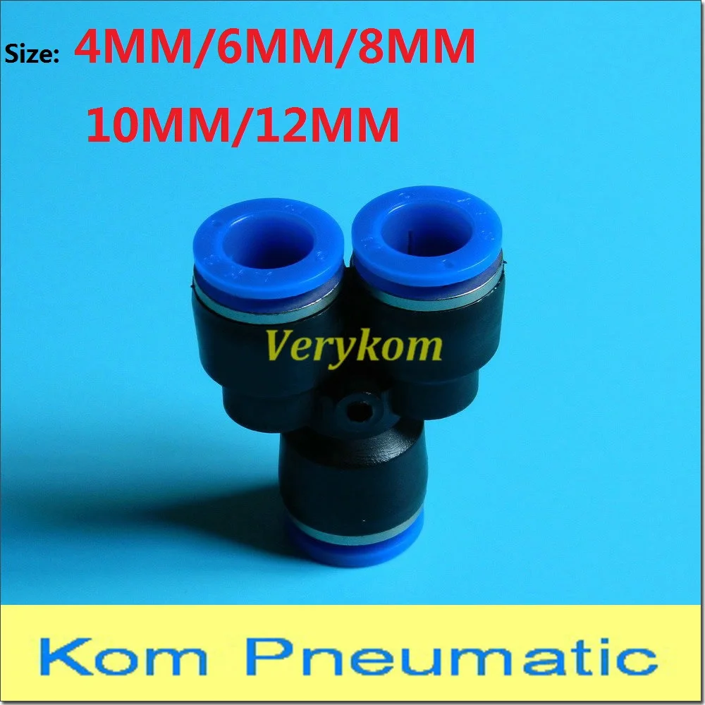10Pcs  4mm Tube Tee Union Pneumatic Push In Fittings Quick Couplers 