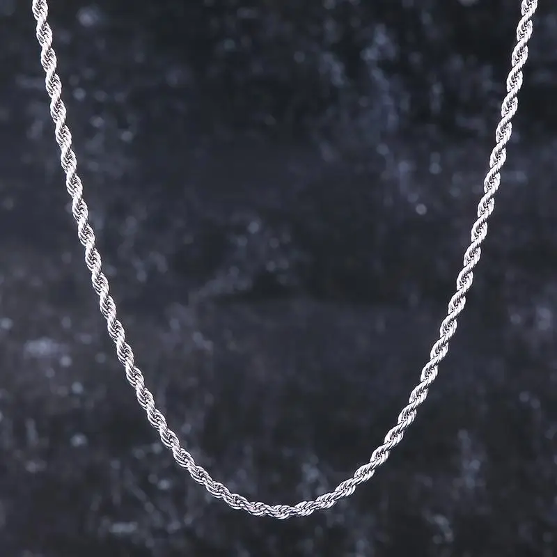 9K YELLOW GOLD FILLED ROPE TWIST CHAIN WOMEN MEN SOLID CHARM 16-30INCH NECKLACE