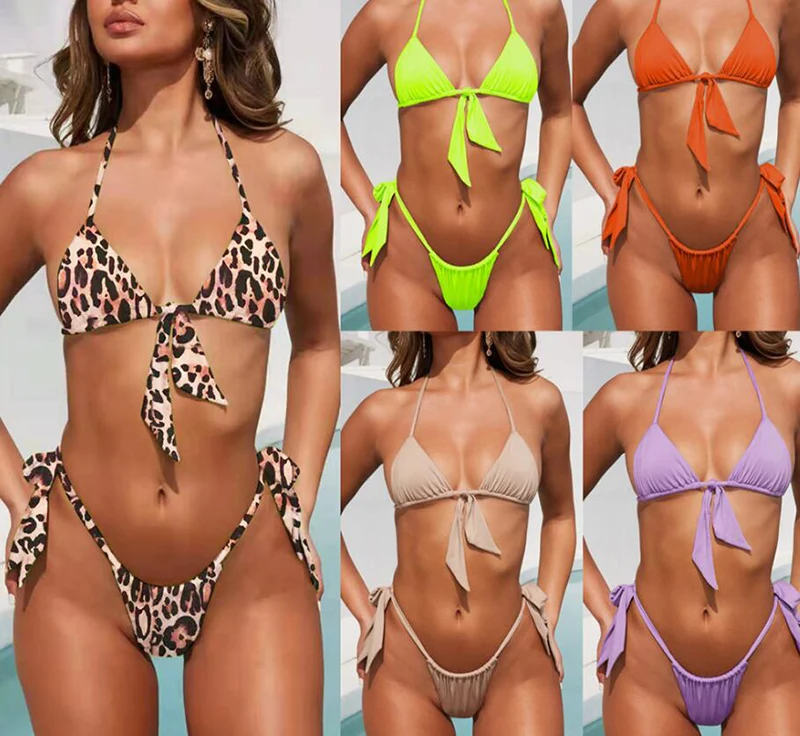 

Brazilian Bikini 2019 Summer Push Up Swimwear Women Swim Suit Micro Bikini Set High Cut Swimsuit Beach Wear Bathing Suit Bathers