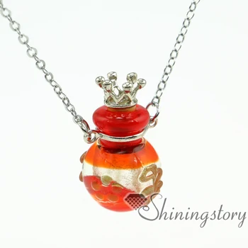 

ball foil diffuser pendant wholesale essential oil necklace diffuser essential oils jewelry perfume vials lampwork glass